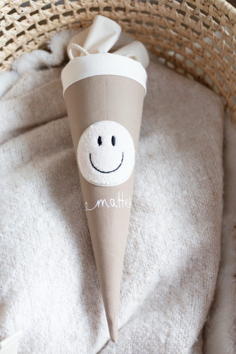 Geschwistertüte Kitatüte personalisiert Smiley – Bild 4