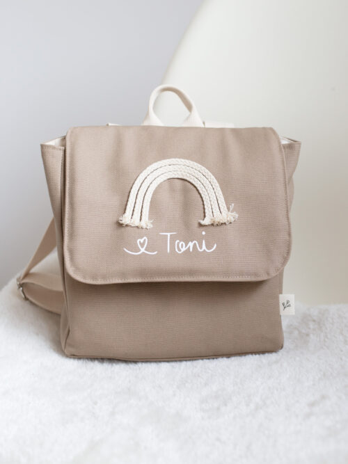 Kinderrucksack personalisiert Regenbogen