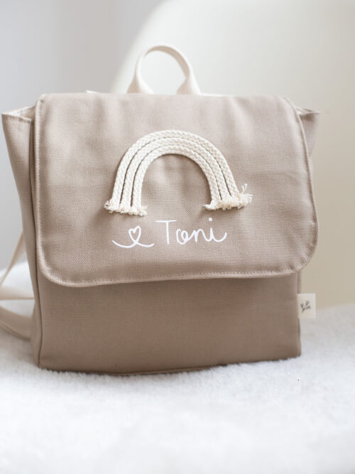 Kinderrucksack personalisiert Regenbogen