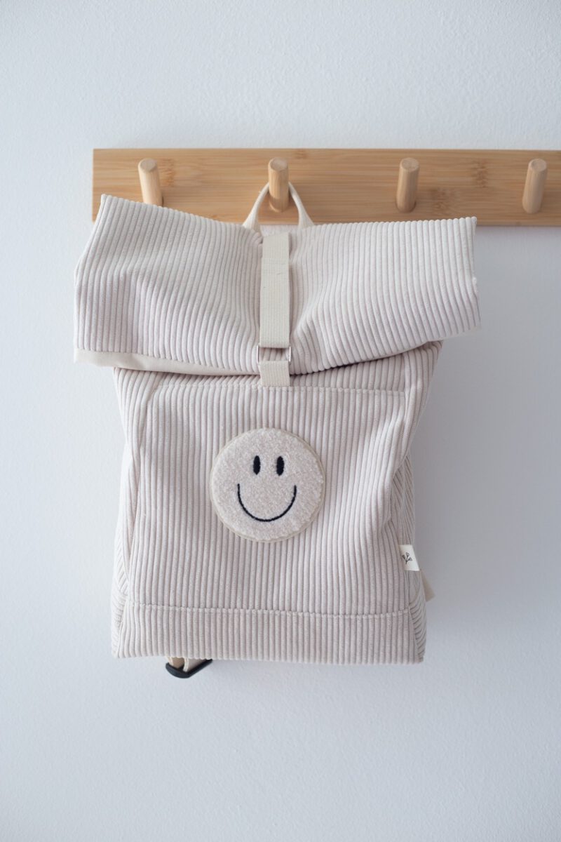 Kinderrucksack Rolltop personalisiert Cord – Bild 3