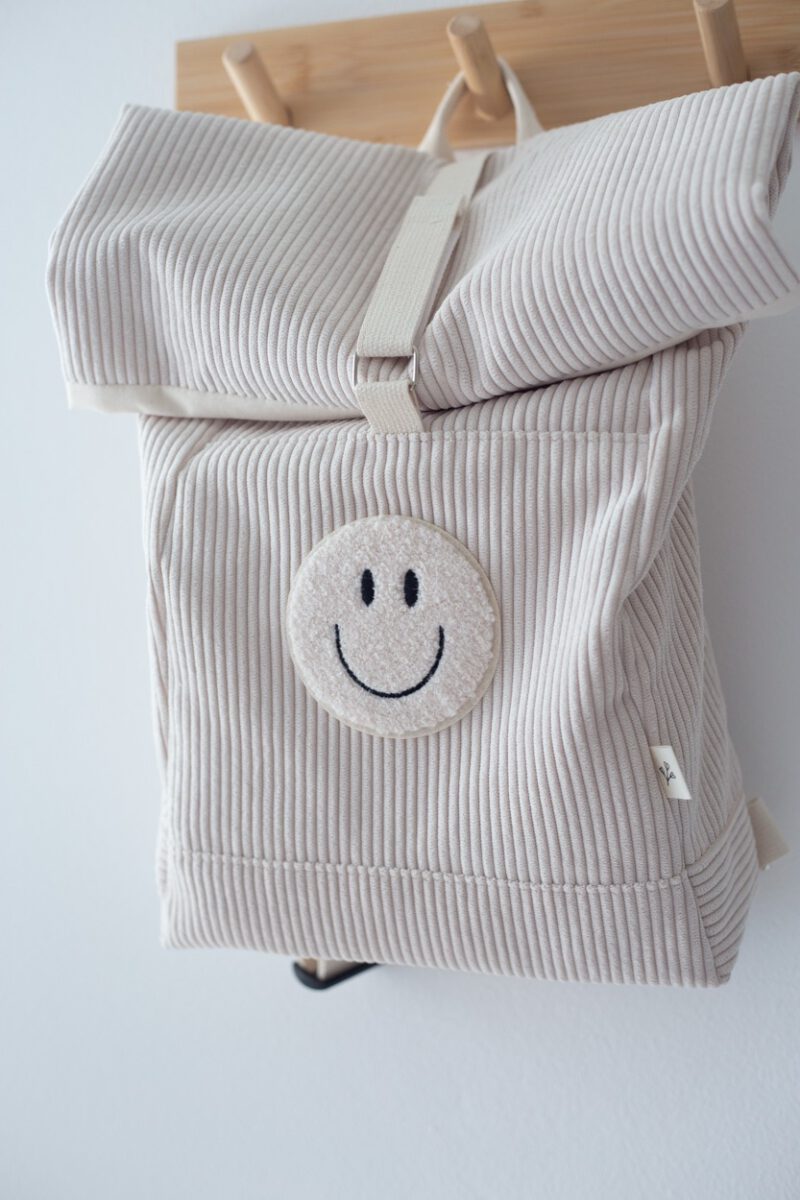 Kinderrucksack Rolltop personalisiert Cord – Bild 2