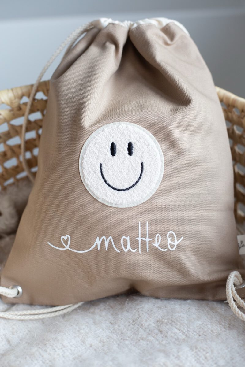 Turnbeutel personalisiert Smiley – Bild 5