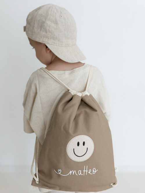 Turnbeutel personalisiert Smiley