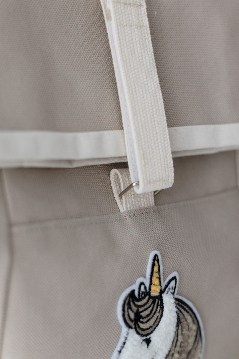 Kinderrucksack Rolltop Einhorn personalisiert – Bild 3